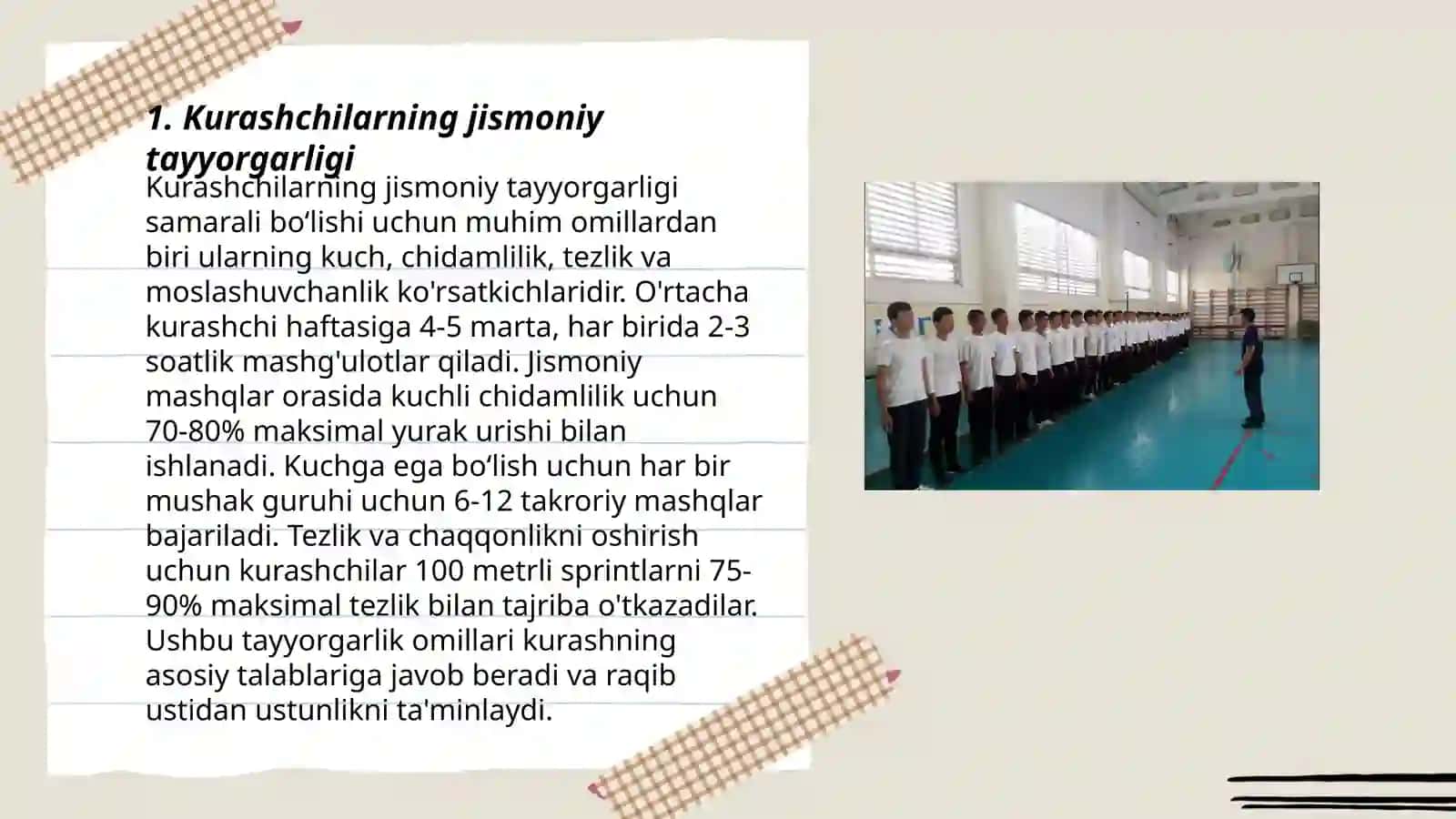 Kurashchilarning umumrivojlantiruvchi va masxus mashqlar majmuasi 3