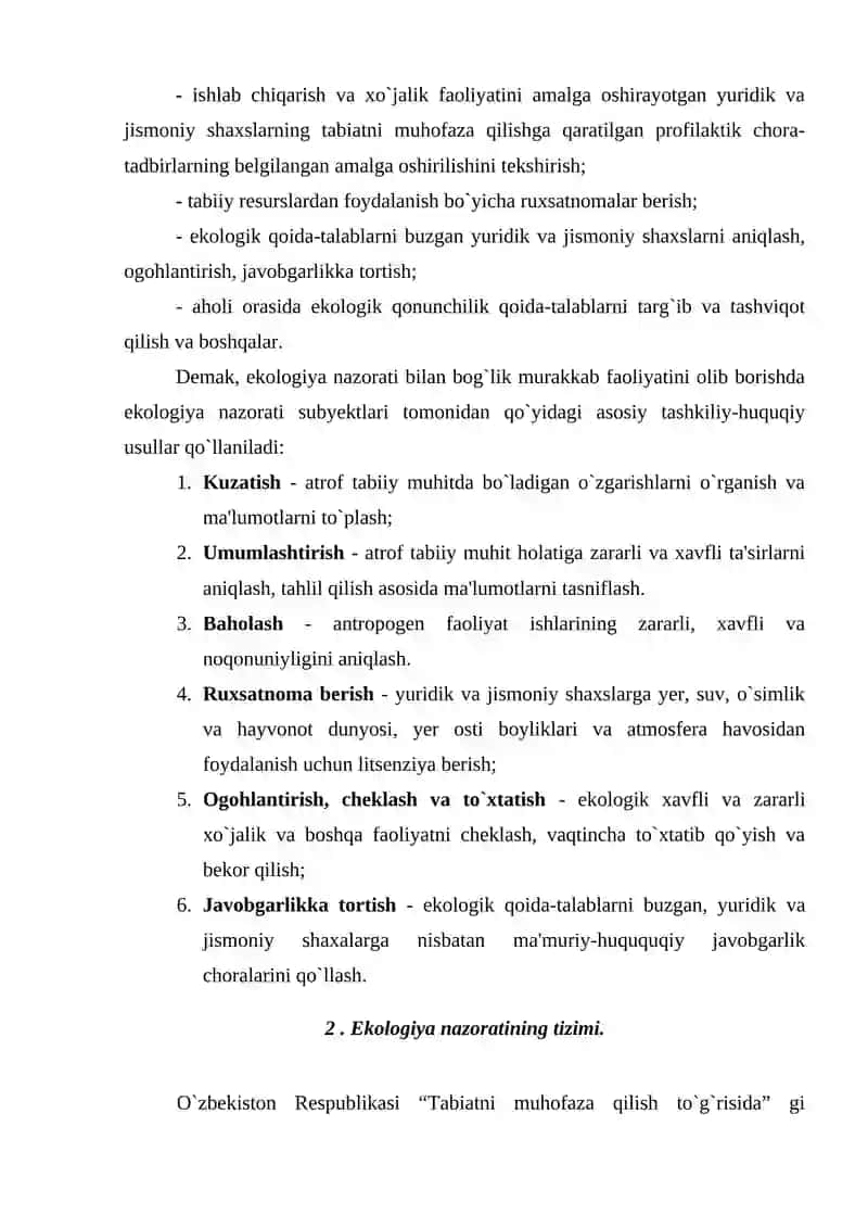 EKOLOGIK EKSPERTIZA MUNOSABATLARI QATNASHCHILARI HUQUQLARI MAJBURIYATLARI VA JAVOBGARLIGI 3