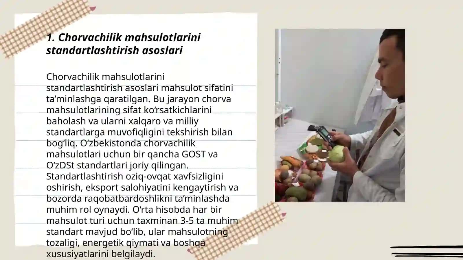 Chorvachilik mahsulotlarni standartlashtrish,metralogiyasi va sertifikqtlashtrish asoslari 3