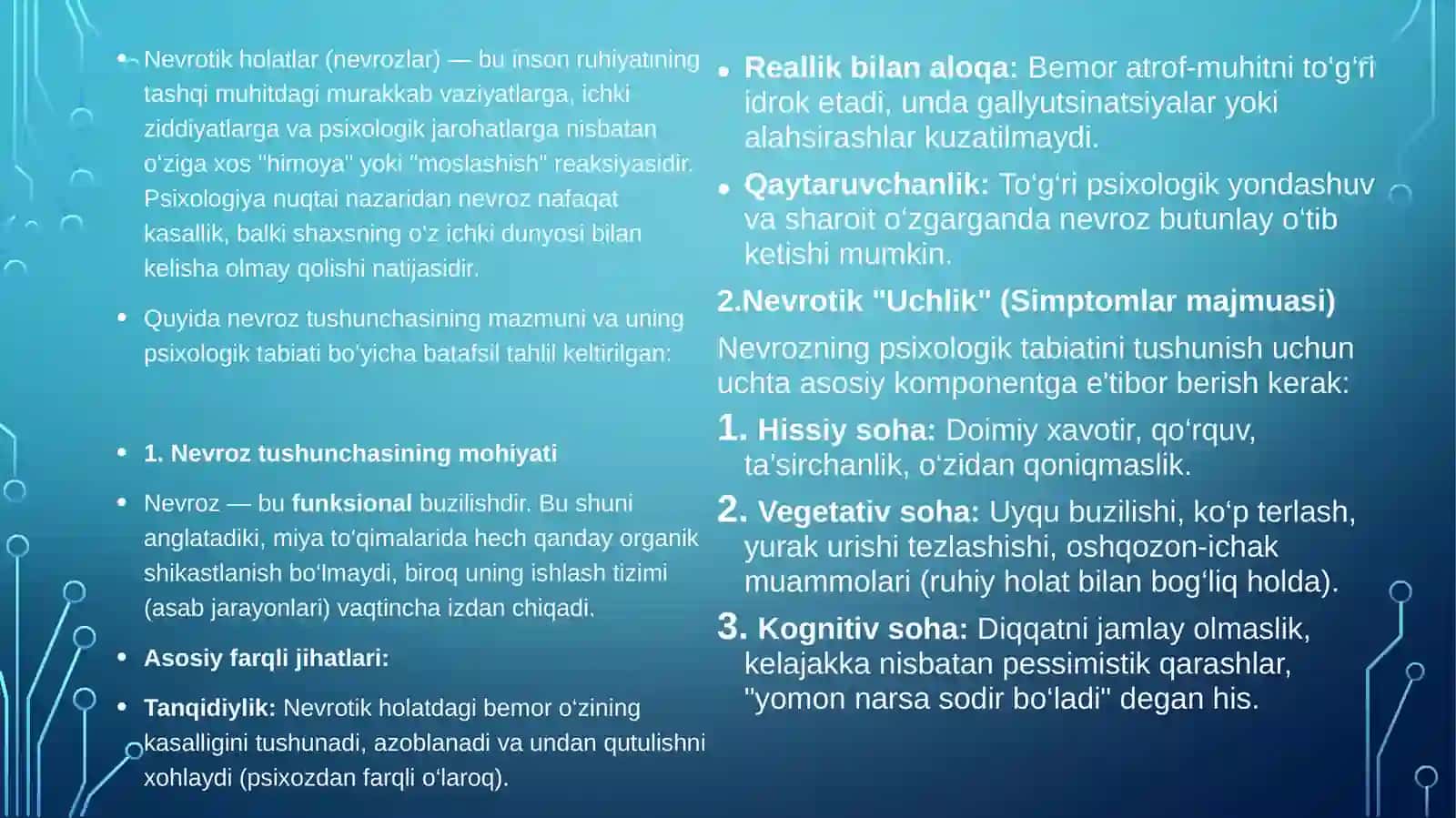 Nevrotik holatlar psixologik tahlili va korreksiya 3