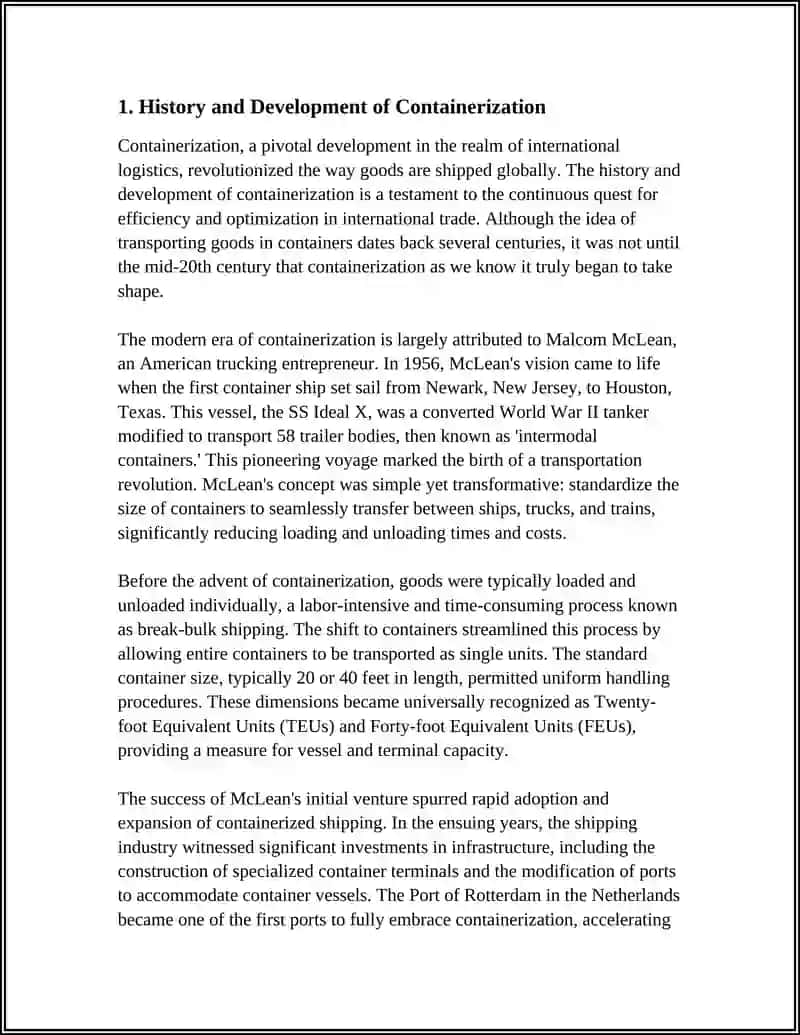 MAVZU: INTERNATIONAL CONTAINER SHIPPING 3