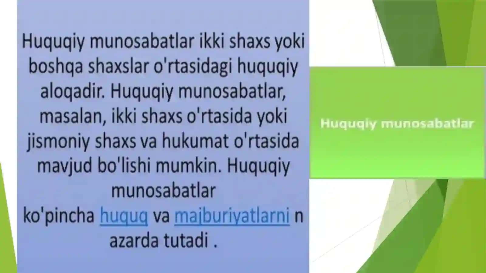 Tadbirkorlik biznes (huquqiy) munosabatlar 3