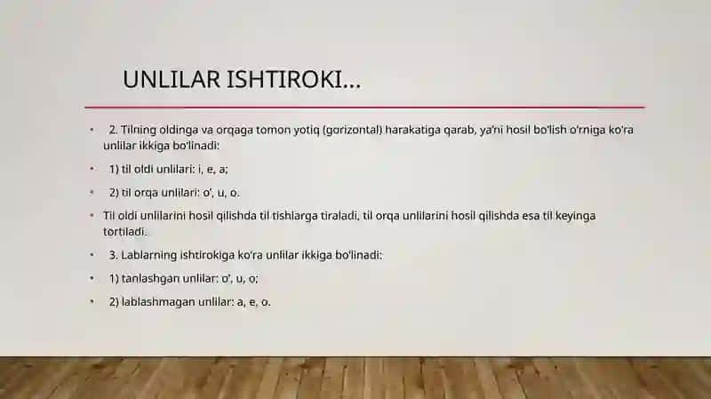 Unli vaundoshtovushlar tizimi 3