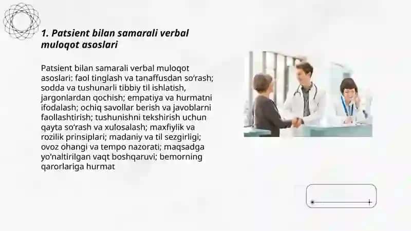 Patsient bilan, verbal va noverbal muloqot koʻnikmalari 3