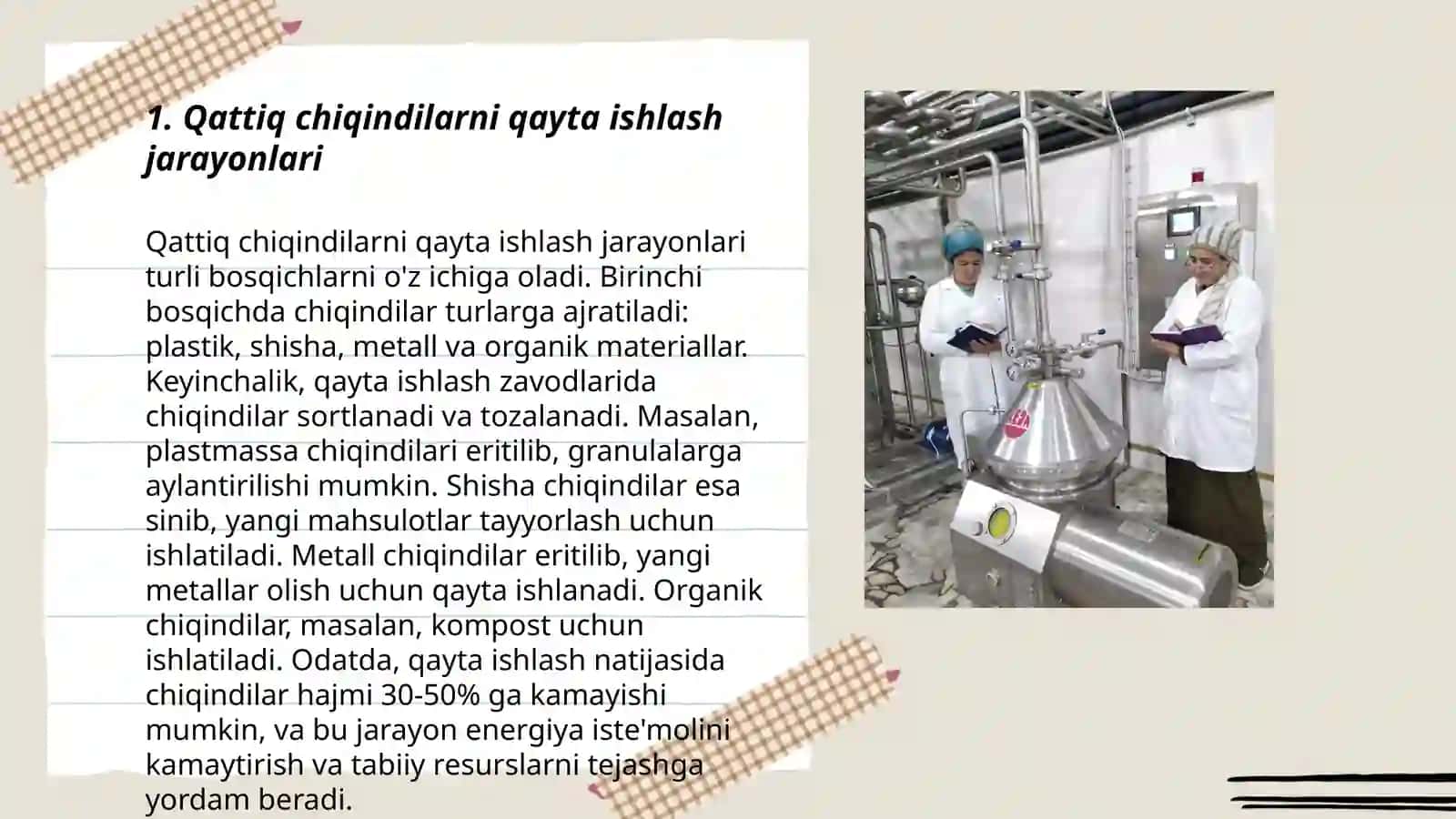 Qattiq chiqindilarni qayta ishlash texnolo'gyasi 3