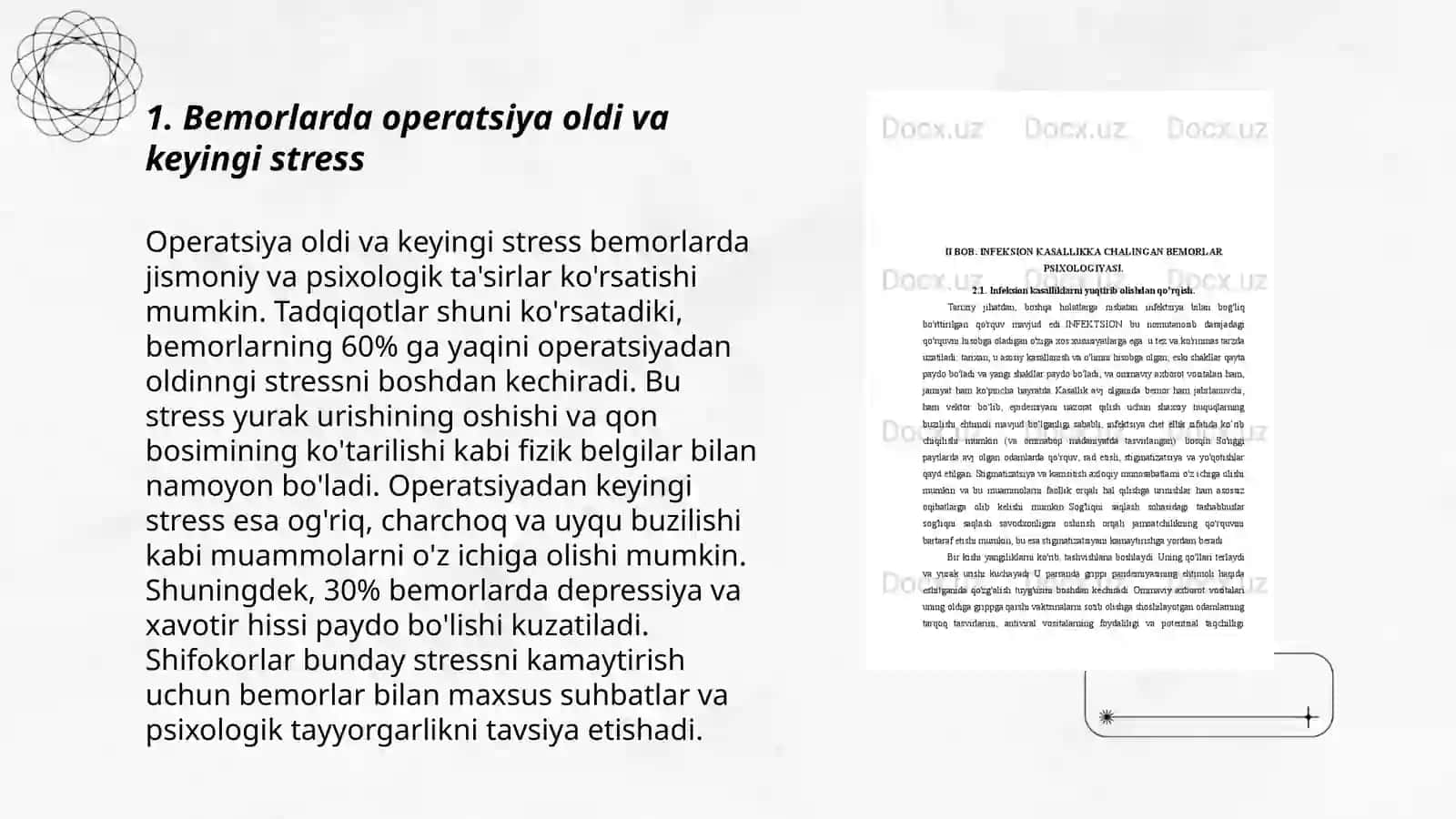 Jarrohlik boʻlimlaridagi bemorlar psixologiyasi masalalari 3