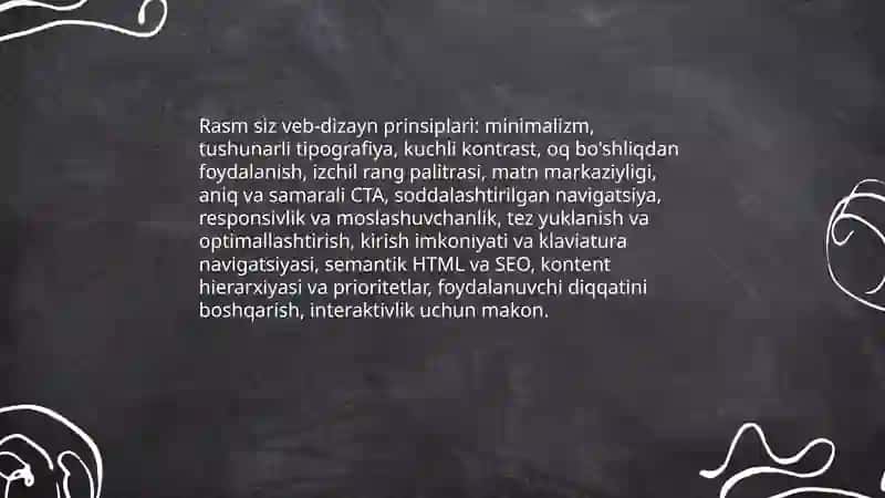 Rasm siz veb-dizayn prinsiplari 3
