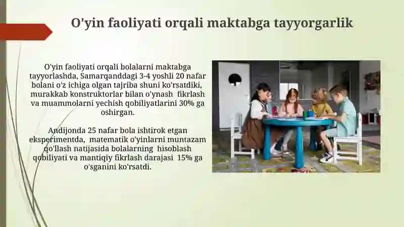 Qisqa muddatli guruhlarda bolalarni maktabga tayyorlash 3