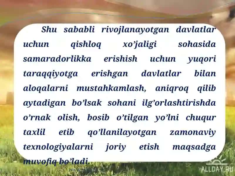 Qishloqxo'jaligi 3