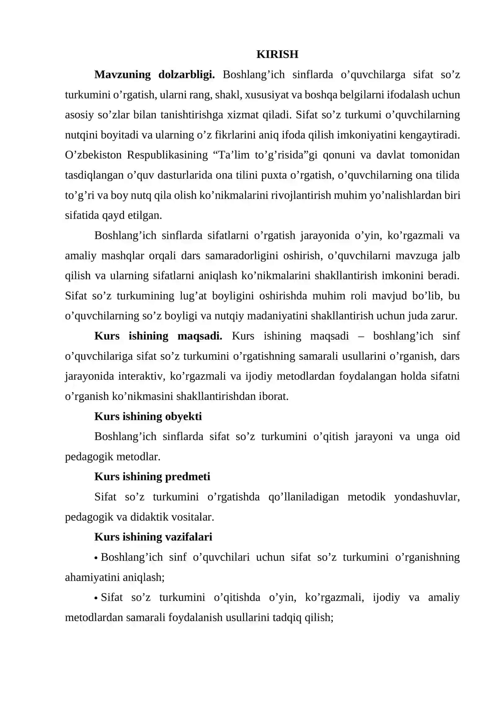 Boshlang‘ich sinflarda sifat so’z turkumini o’rganish 3