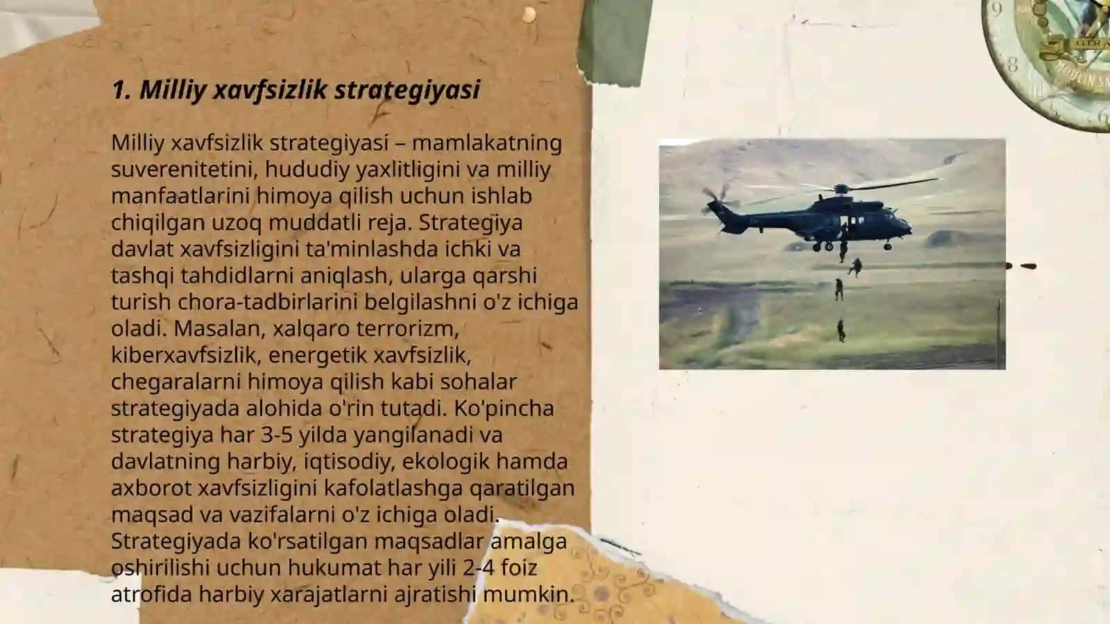 MAMLAKATIMIZ XAVFSIZLIGI VA MUDOFAA SALOHIYATINI KUCHAYTIRISH 3