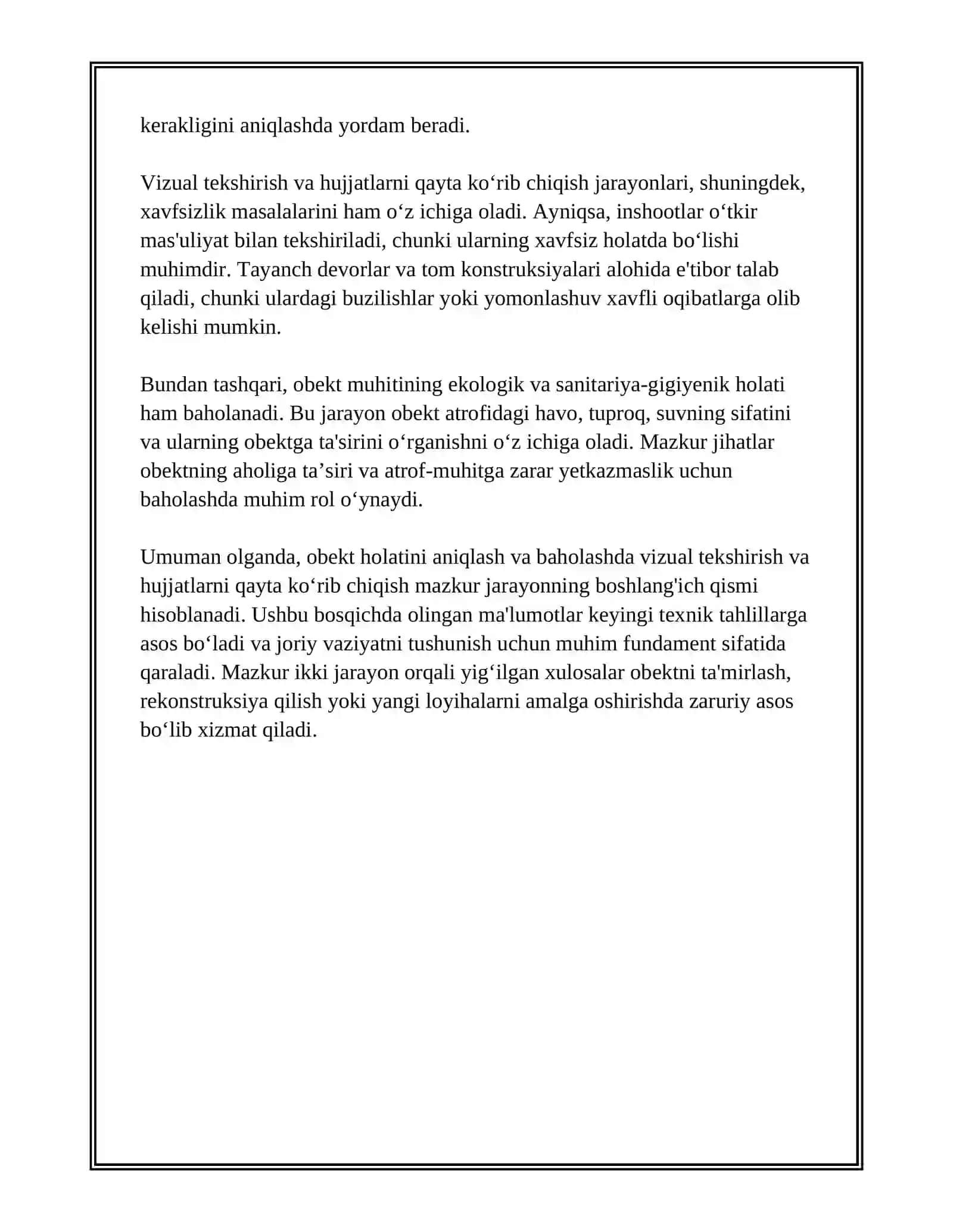 OBEKT HOLATINI ANIQLASH VA BAXOLASH USULLARI 3