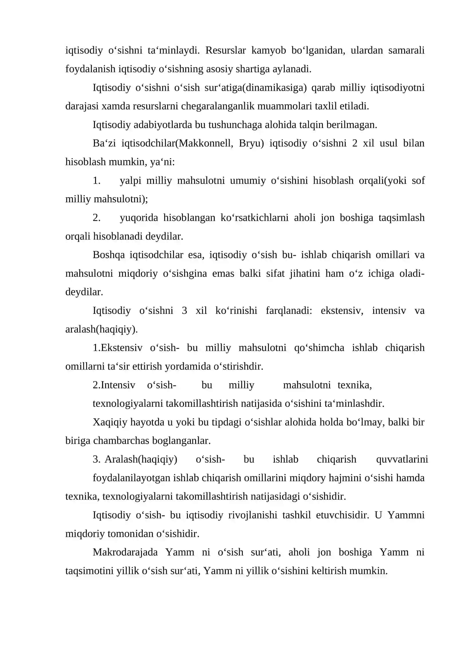 Iqtisodiy o’sishni prognozlashtirish 3
