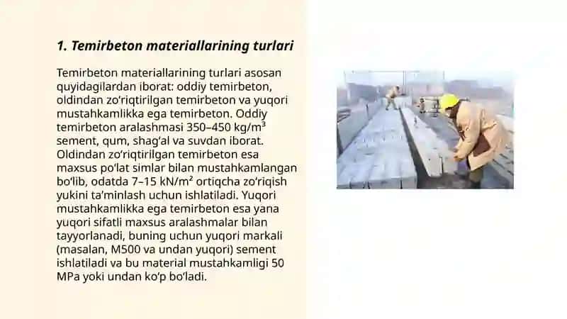 Bir qavatli Sanoat binolarning temirbeton konstruksiyalari 3