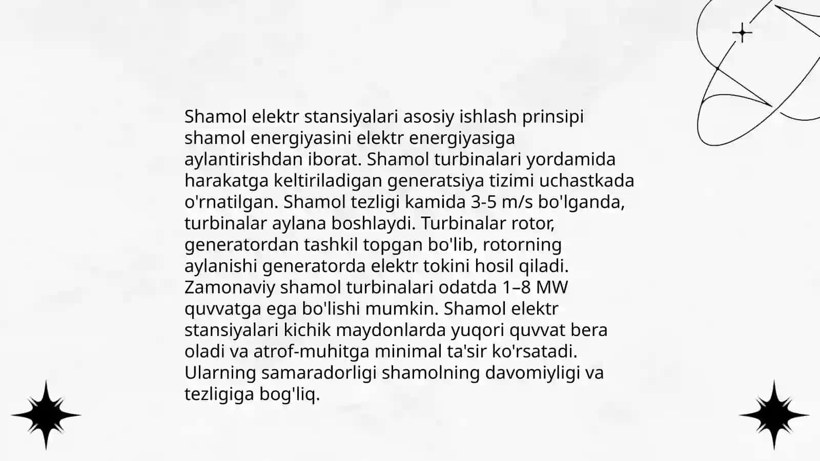 Shamol elektr stansiyalarining energotarmoqda ishlashi 3