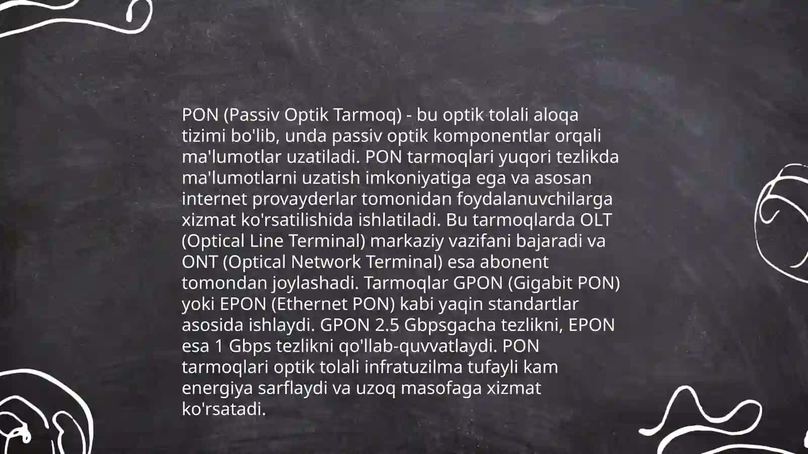 Axborot kommunikatsiya PON tarmoq tushunchasining hozirgi kundagi ahamiyati va rivojlanishi 3