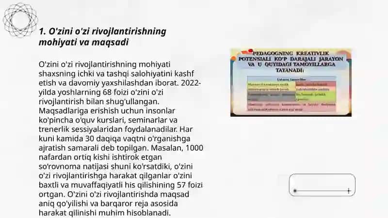 Pedagogning o'zini o'zi rivojlantirish va ehtiyojlarini aniqlash 3