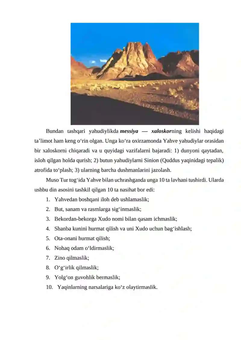 Yahudiylik dinining yuzaga kelishi 3