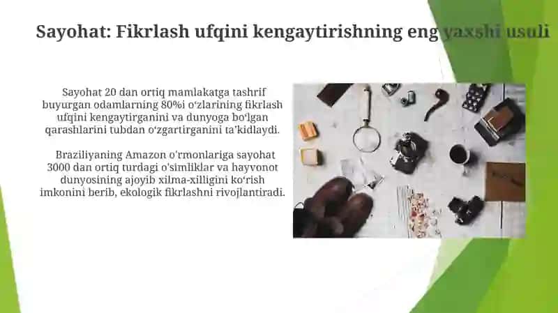 Sayohat: Fikrlash ufqini kengaytirishning eng yaxshi usuli 3