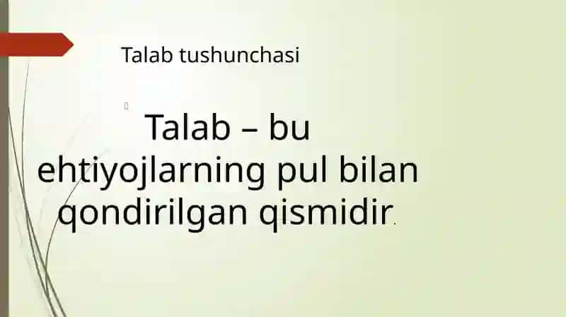 Talab va taklif 3