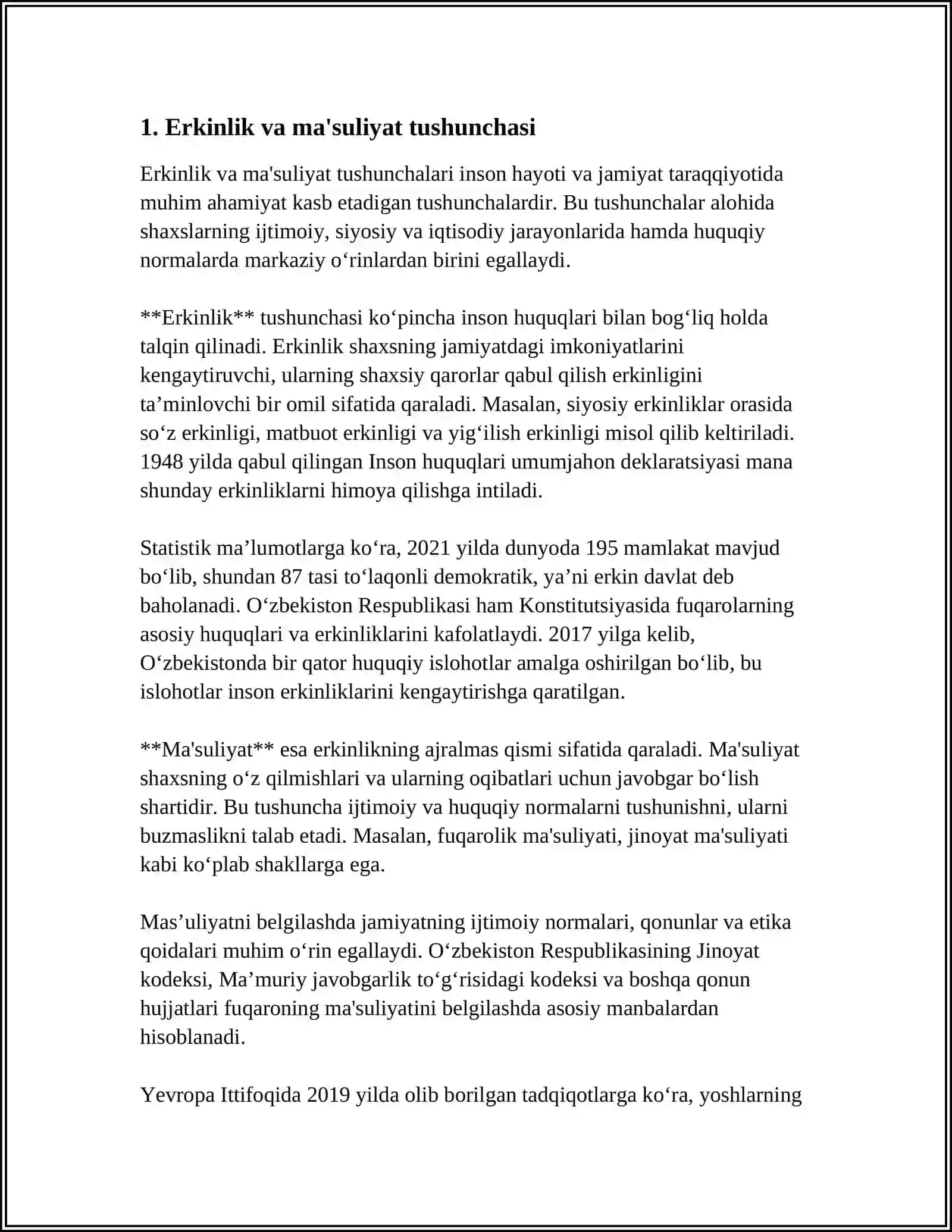 ERKINLIK VA MA'SULYATNI ANGLASH ODOBI 3