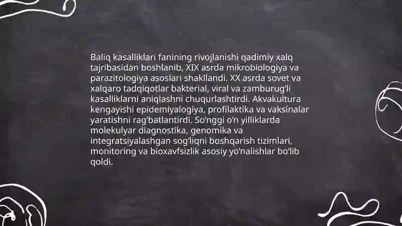 Baliq va asalari kasalliklari fani 3