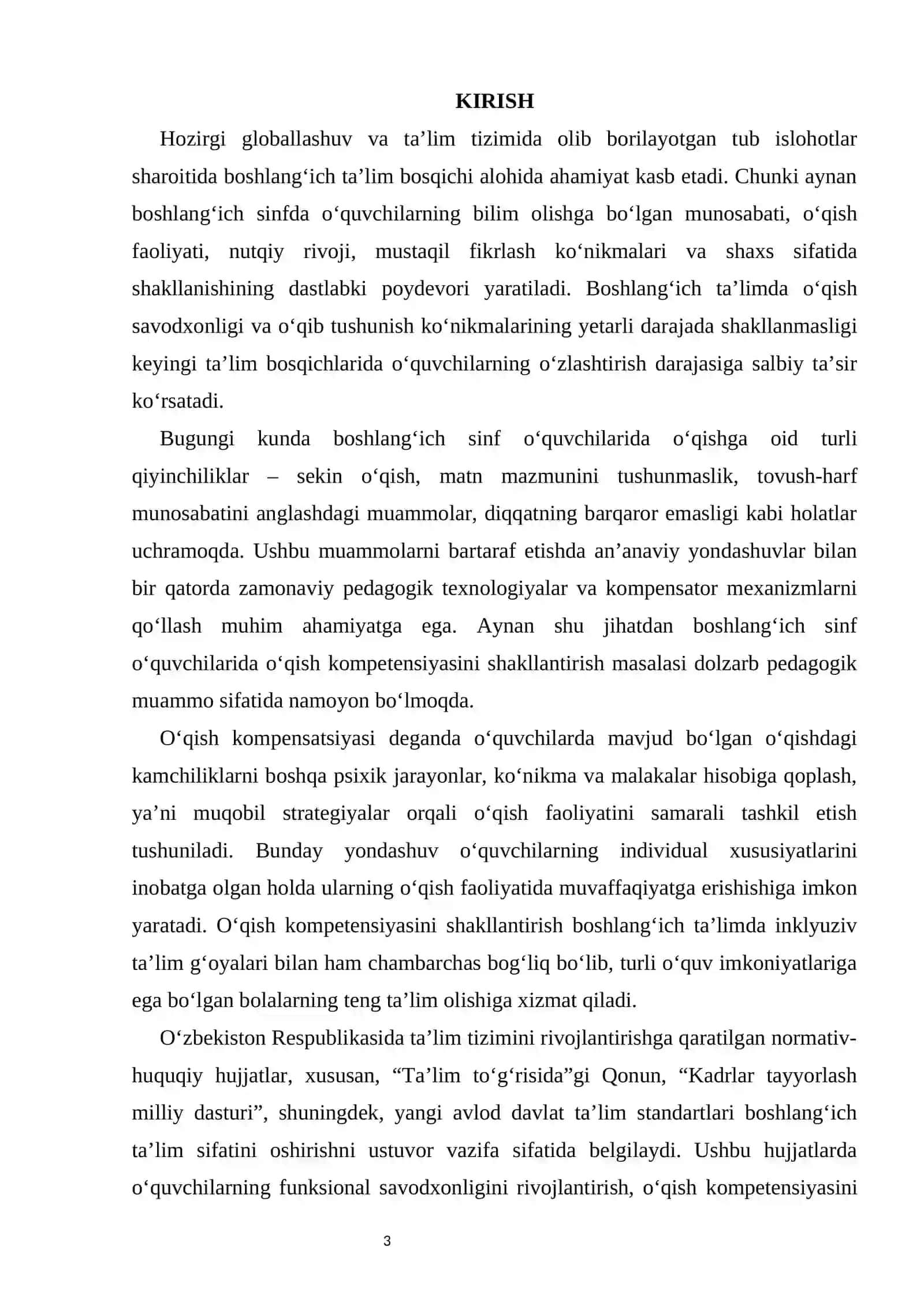 Boshlangʻich sinf oʻquvchilarida oʻqish kompetensiyasini shakllantirish metodikasi 3