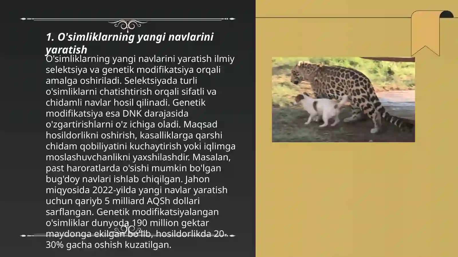 O’simliklarning yangi navlari va hayvonlarning yangi zotlariga bo’lgan huquq 3