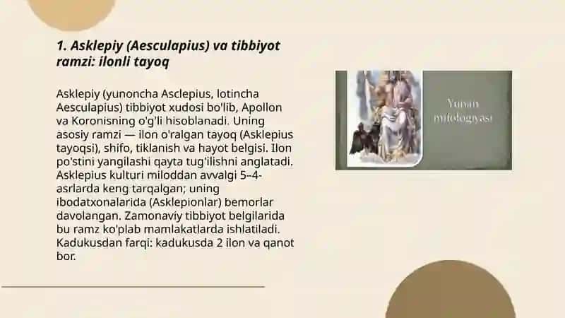Tibbiyotda lotin- yunon mifologiyalari 3