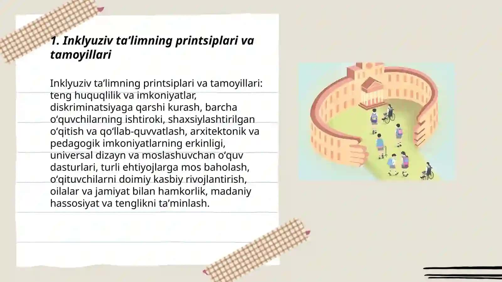 Inklyuziv taʼlimning printsiplari va tamoyillari 3