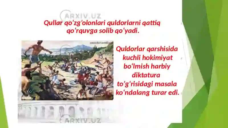 Rim imperiyasida quldorlik tuzumining inqirozi. Feodal munasabatlarning shakilanishi 3
