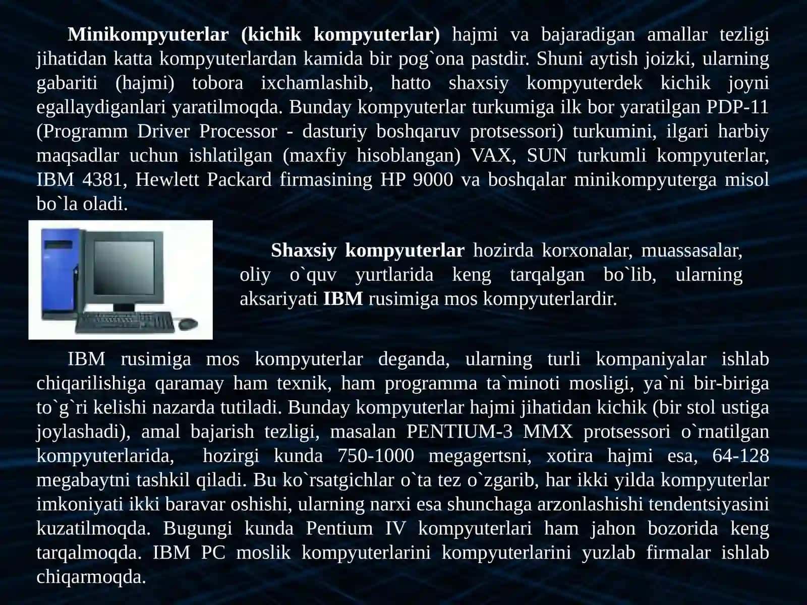 Shaxsiy kompyuterning dasturiy ta'minoti 3