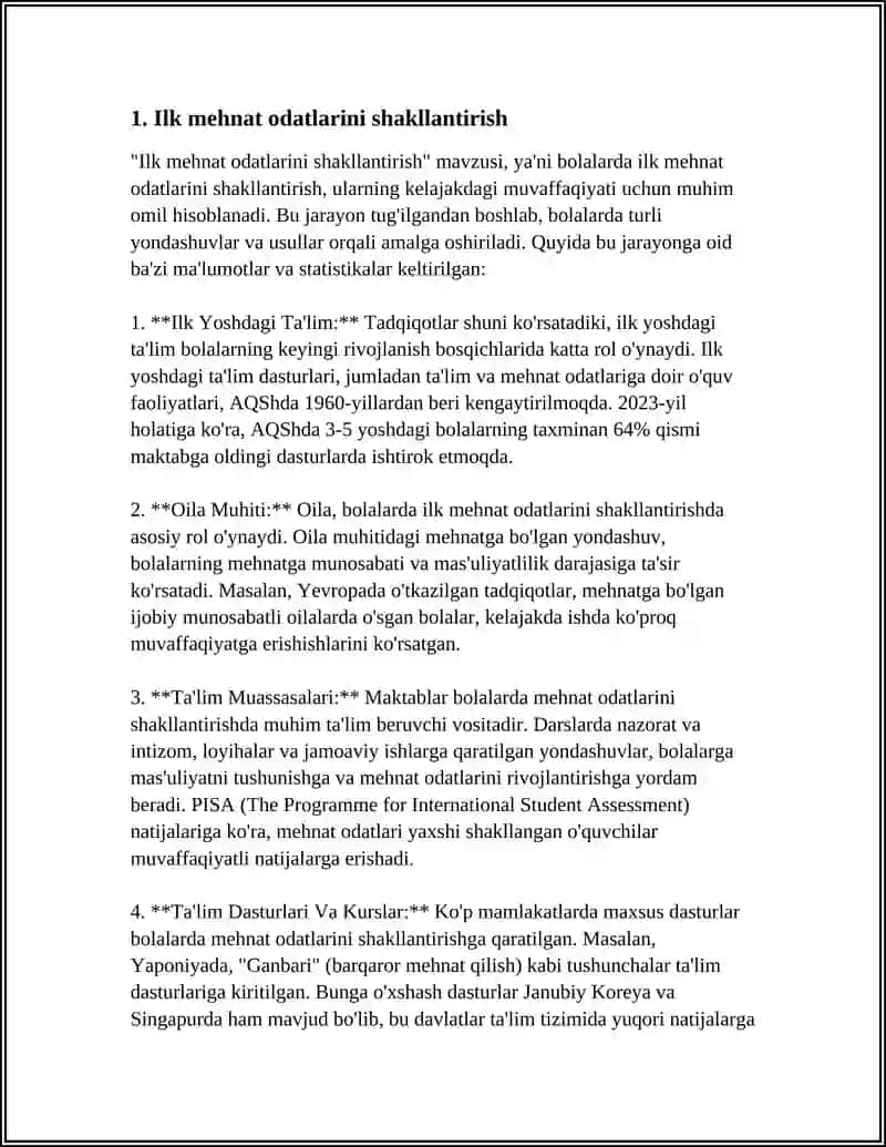 REFERAT Mavzu: OILADA MEHNAT TARBIYASI 3