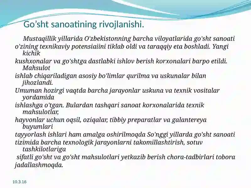 Go’sht maxsulotlari biotexnologik qayta ishlash va saqlash 3