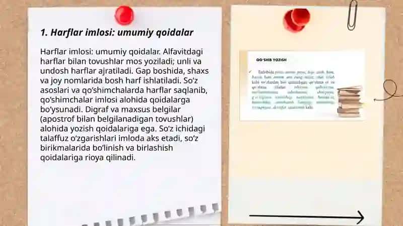 Harflar imlosi. Asos va qo'shimchalar imlosi. So'zlarni qo'shib yozish qoidalari 3