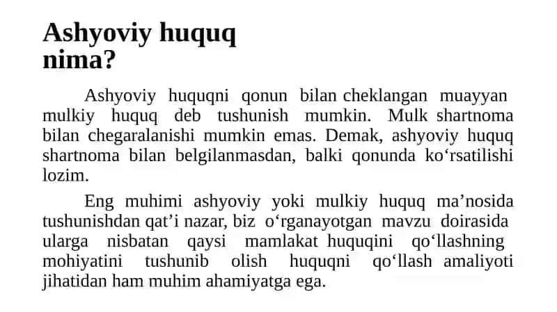 Ashyoviy huquqlarning kollizion masalalari 3