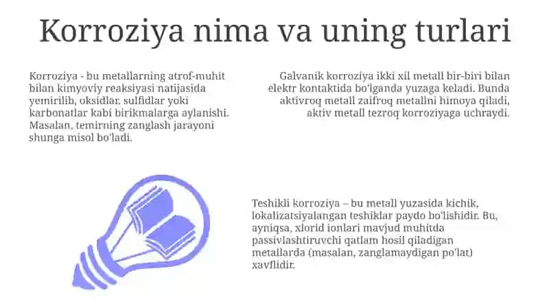 Uydakorroziyaniyoʻqotishusullari 3
