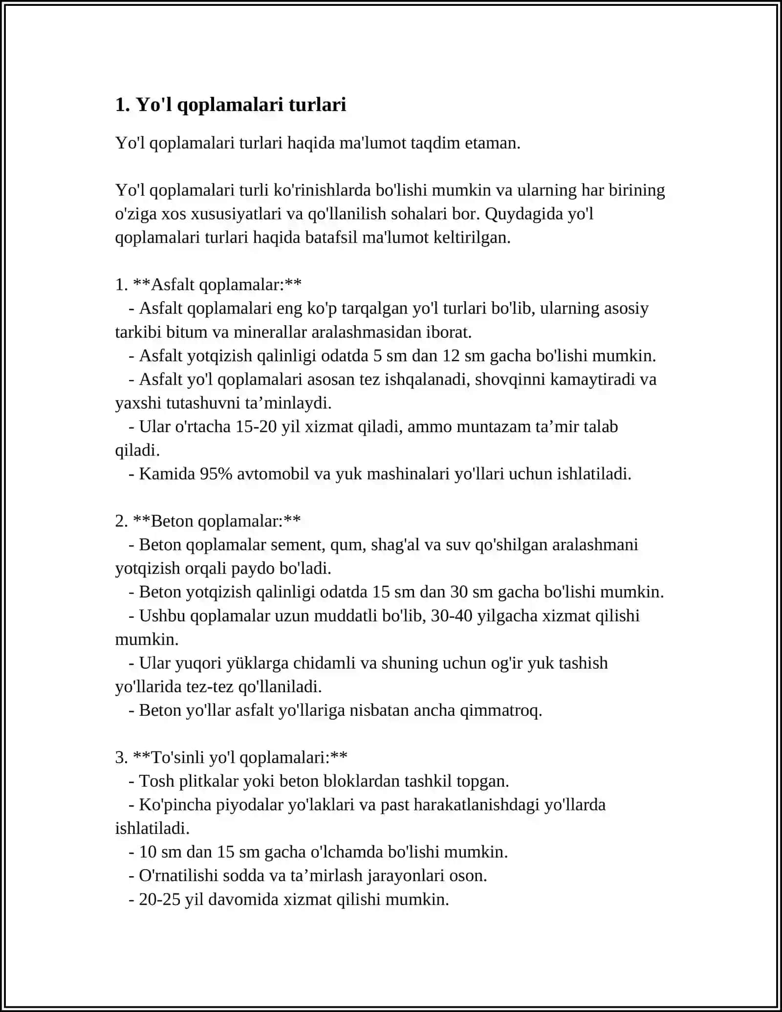 YOʻL QURILISH ARXITEKURASI 3