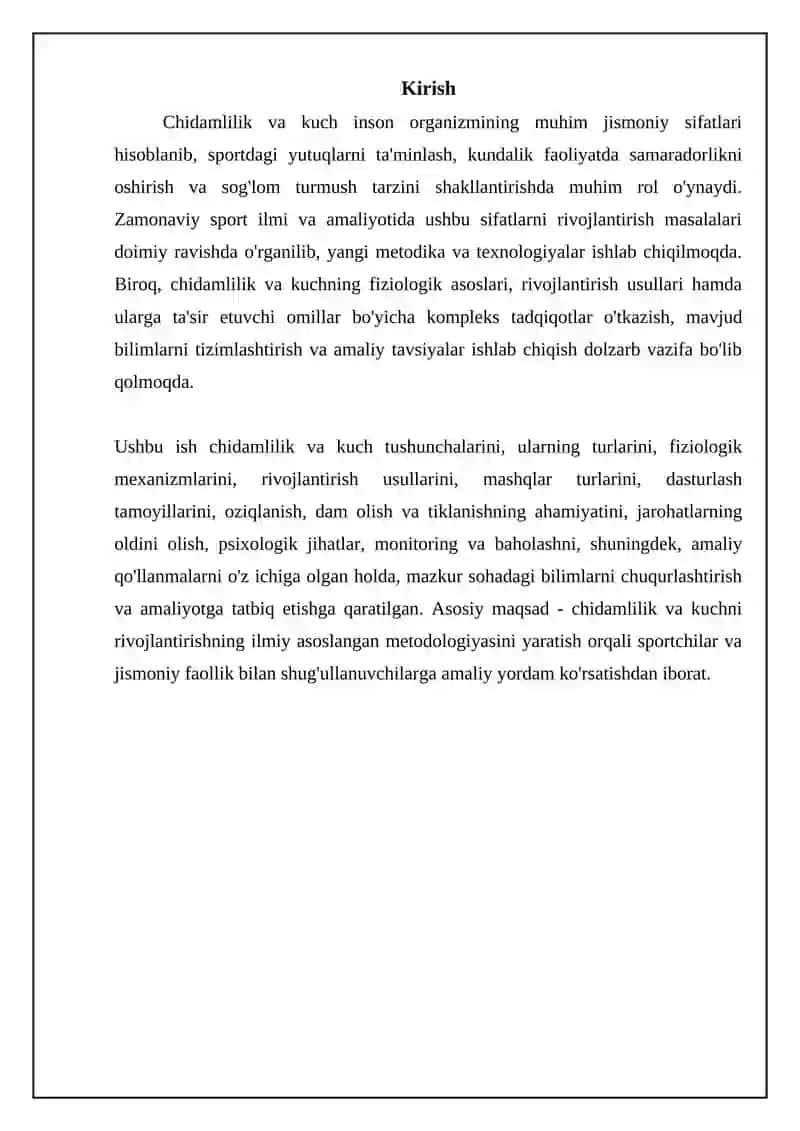 Chidamlilik va Kuch: Ta'riflar, Turlari va Fiziologiyasi 3
