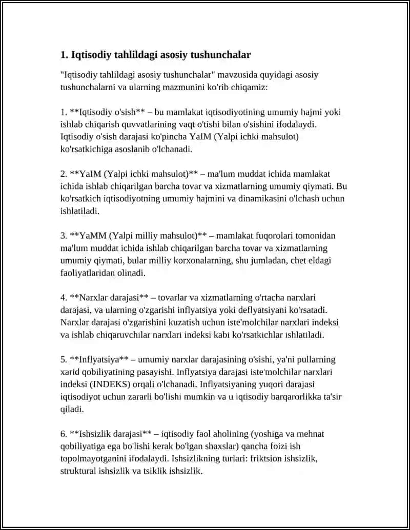 IQTISODIY TAHLILNING ASOSIY TAMOYILLARI 3
