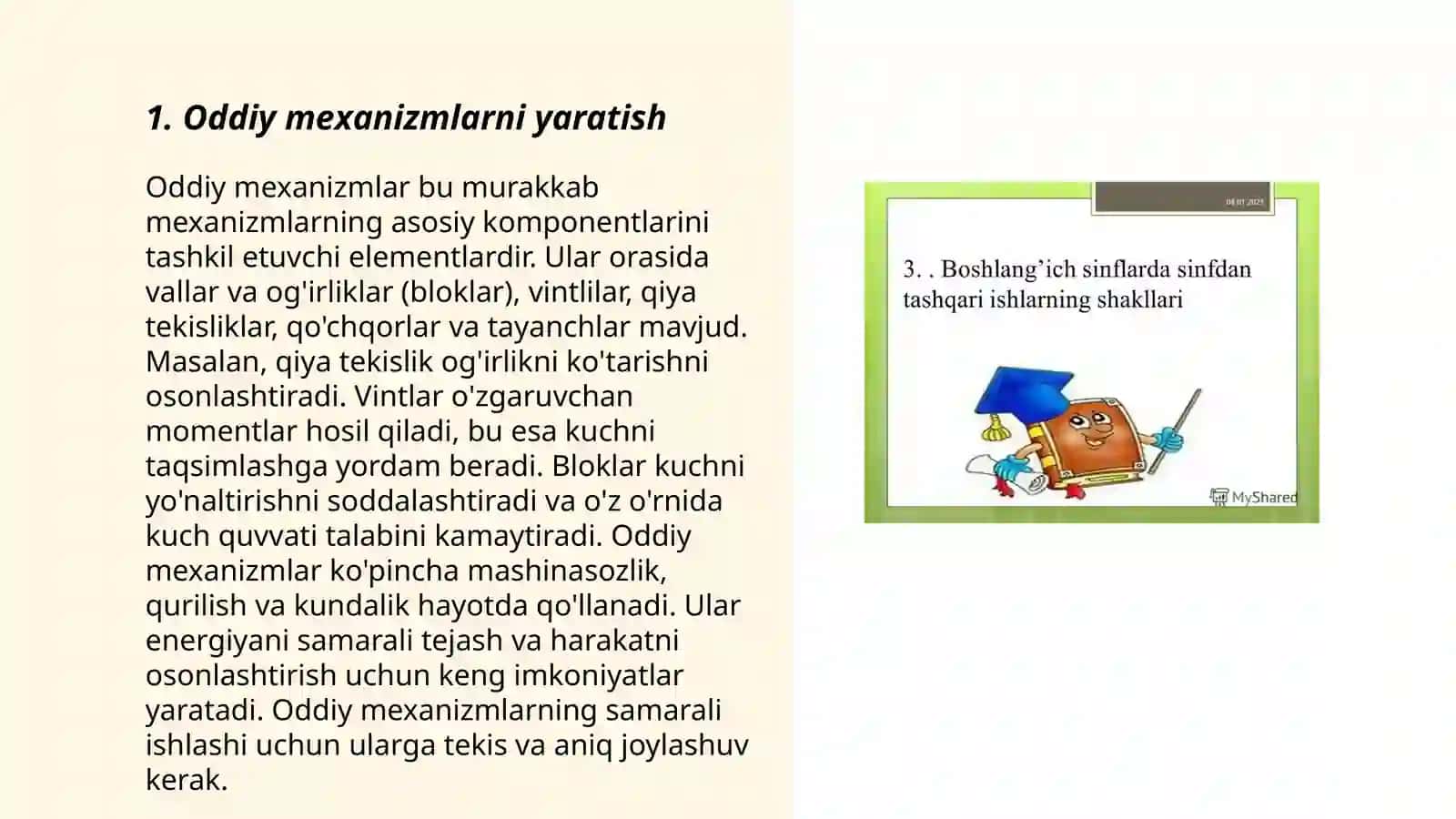 Boshlanğich sinflarda Texnologiya fanidan amaliy ishlar 3