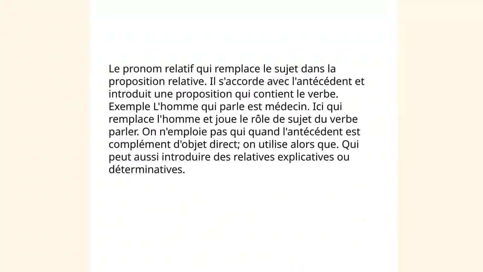 Les pronoms relatif qui, que, où, dont 3