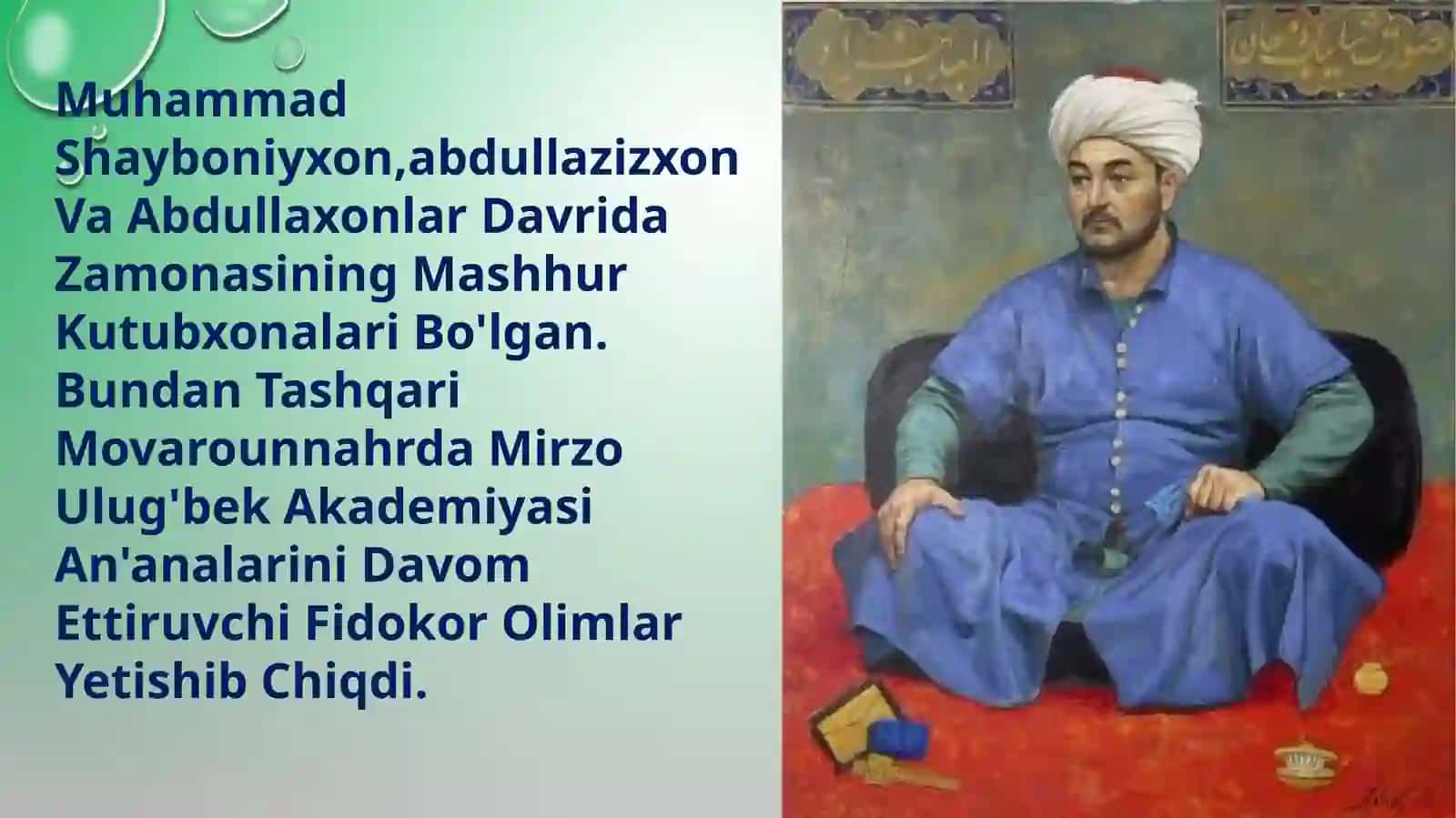 Shayboniylar Davrida Ilm Fan 3