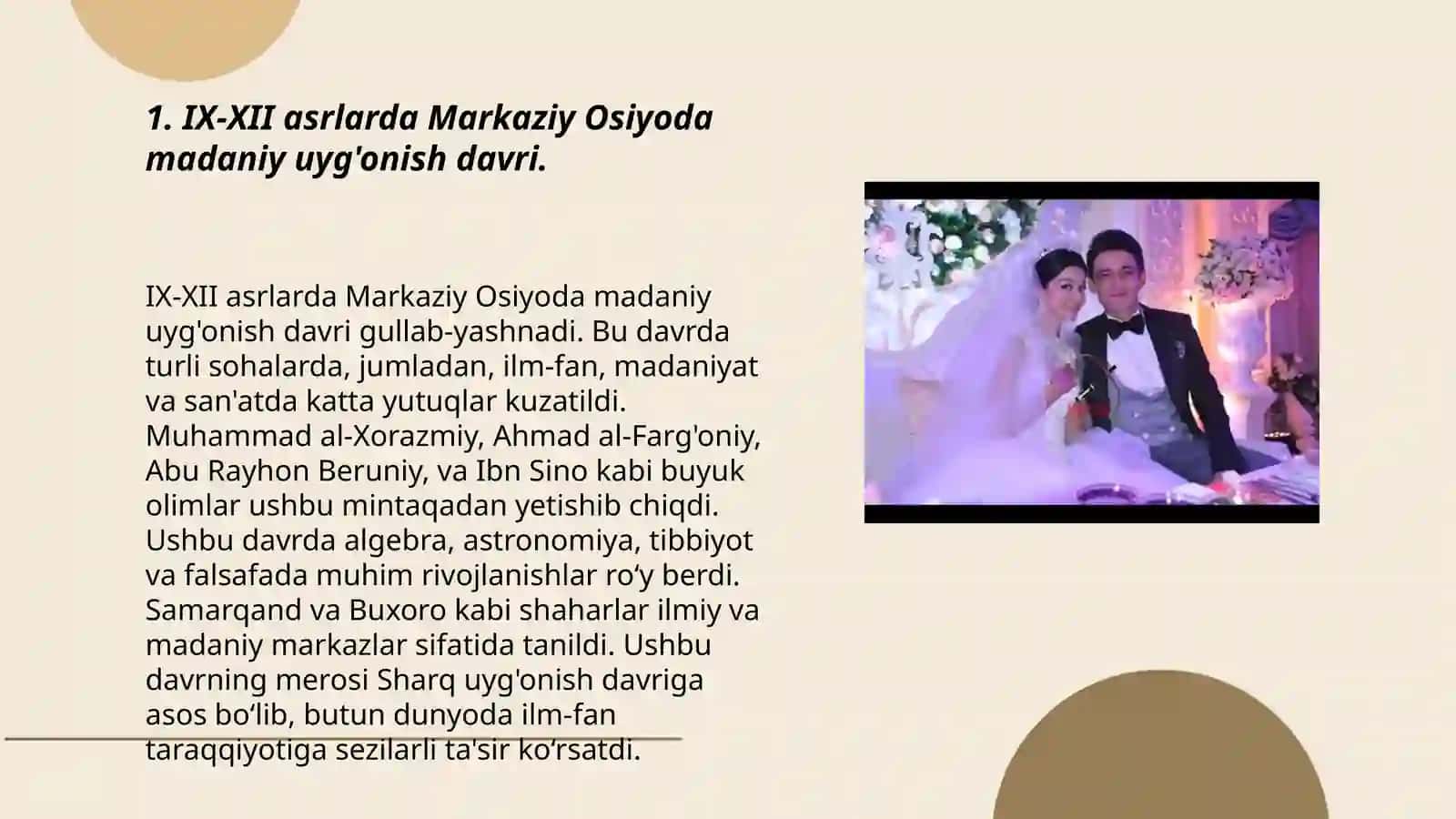 IX-XII asrlarda Markaziy Osiyoda madaniy uyg'onish davri 3
