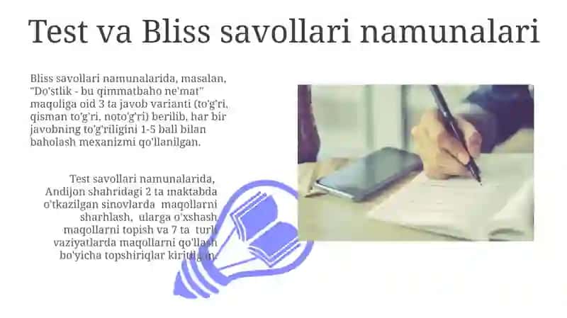 Maqollarning Tarbiyaviy Ahamiyatini Baholashga Qaratilgan Test Va Savolnomalarni Ishlab Chiqish 3