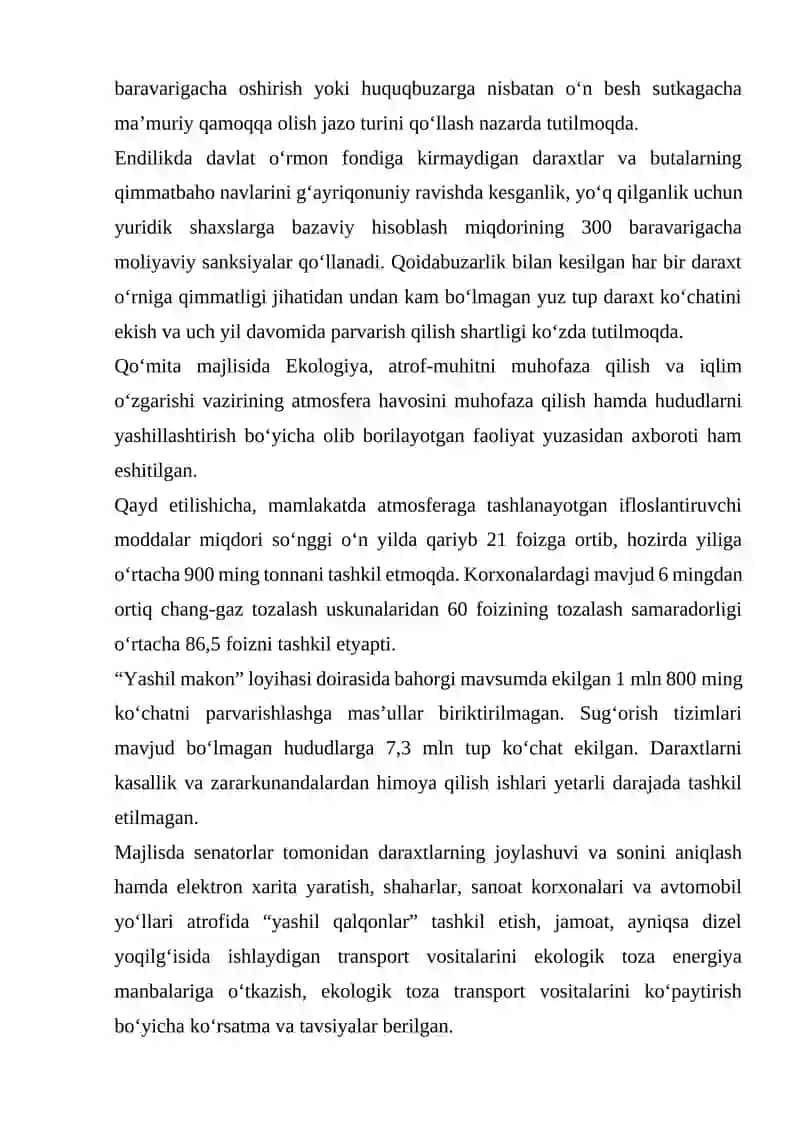 Atmosfera, chiqindi va moddalar bilan bog‘liq huquqbuzarliklar uchun ma’muriy javobgarlik 3