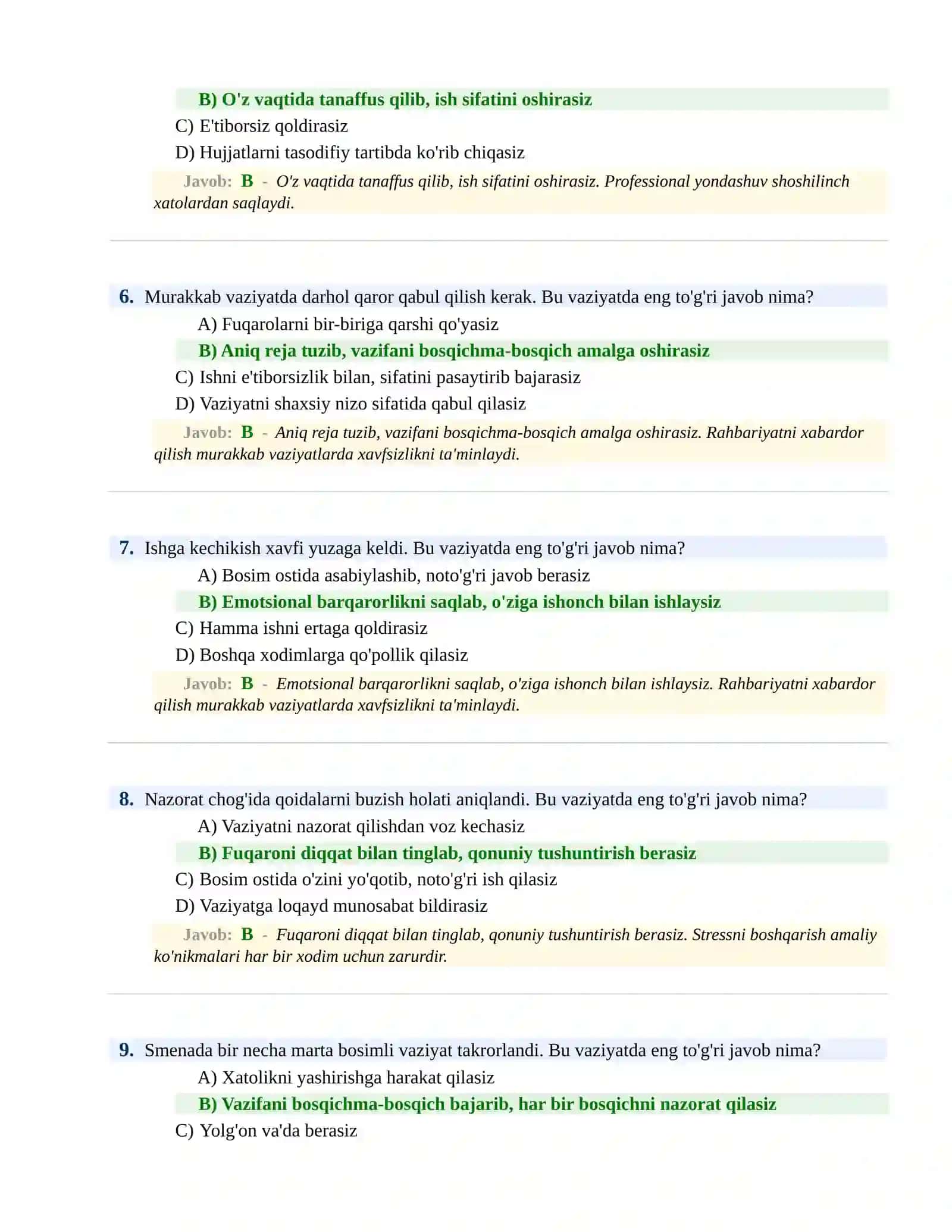 BOJXONA XIZMATIGA ISHGA KIRISH PSIXOLOGIK SINOV Testlari 3