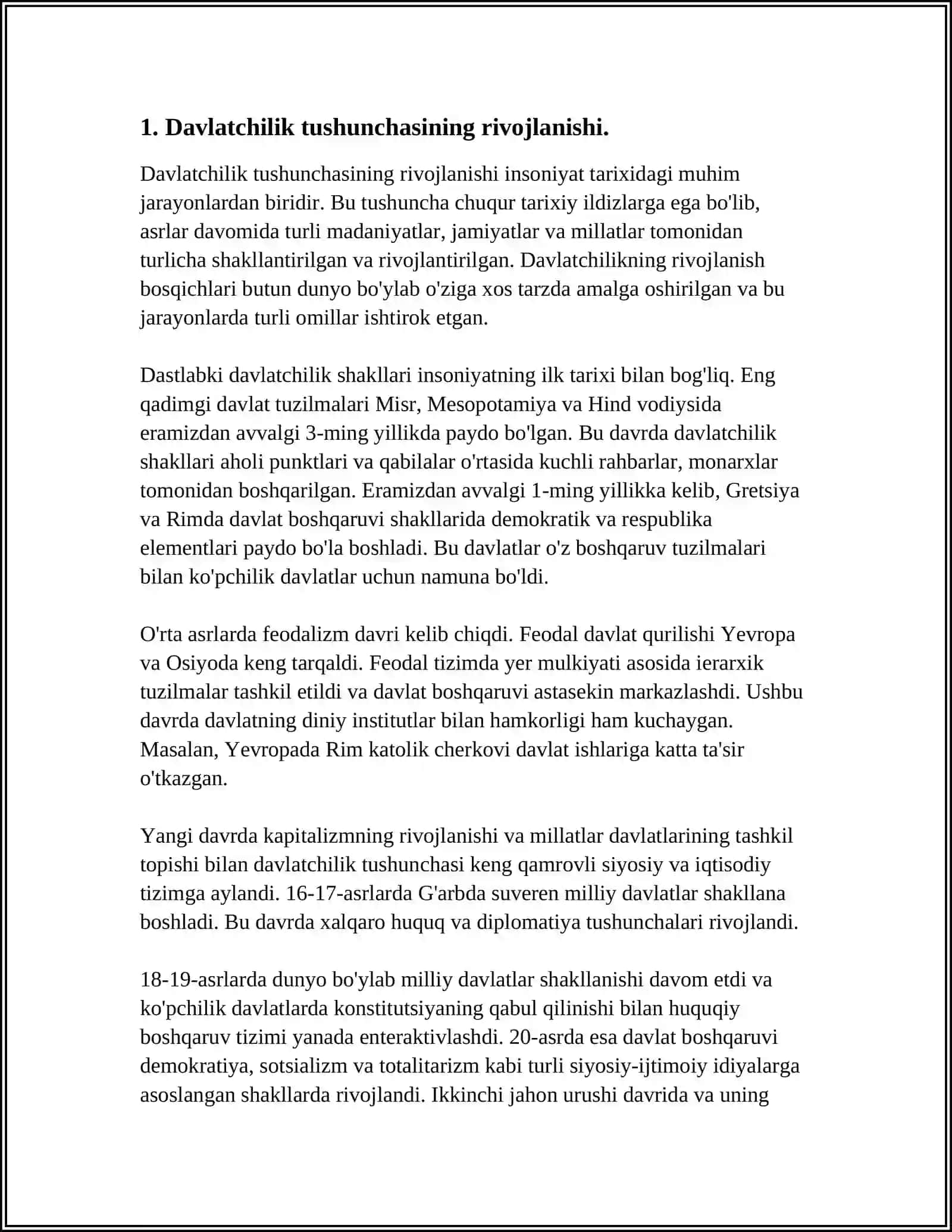 DAVLATCHILIK TUSHUNCHASI. ZARDUSHTIYLIKNING MUQADDAS KITOBI,, AVESTO" QADIMGI DAVLATCHILIK TARIXIGA OID MALUMOTLAR ULARNI MAZMUN MOXIYATI 3