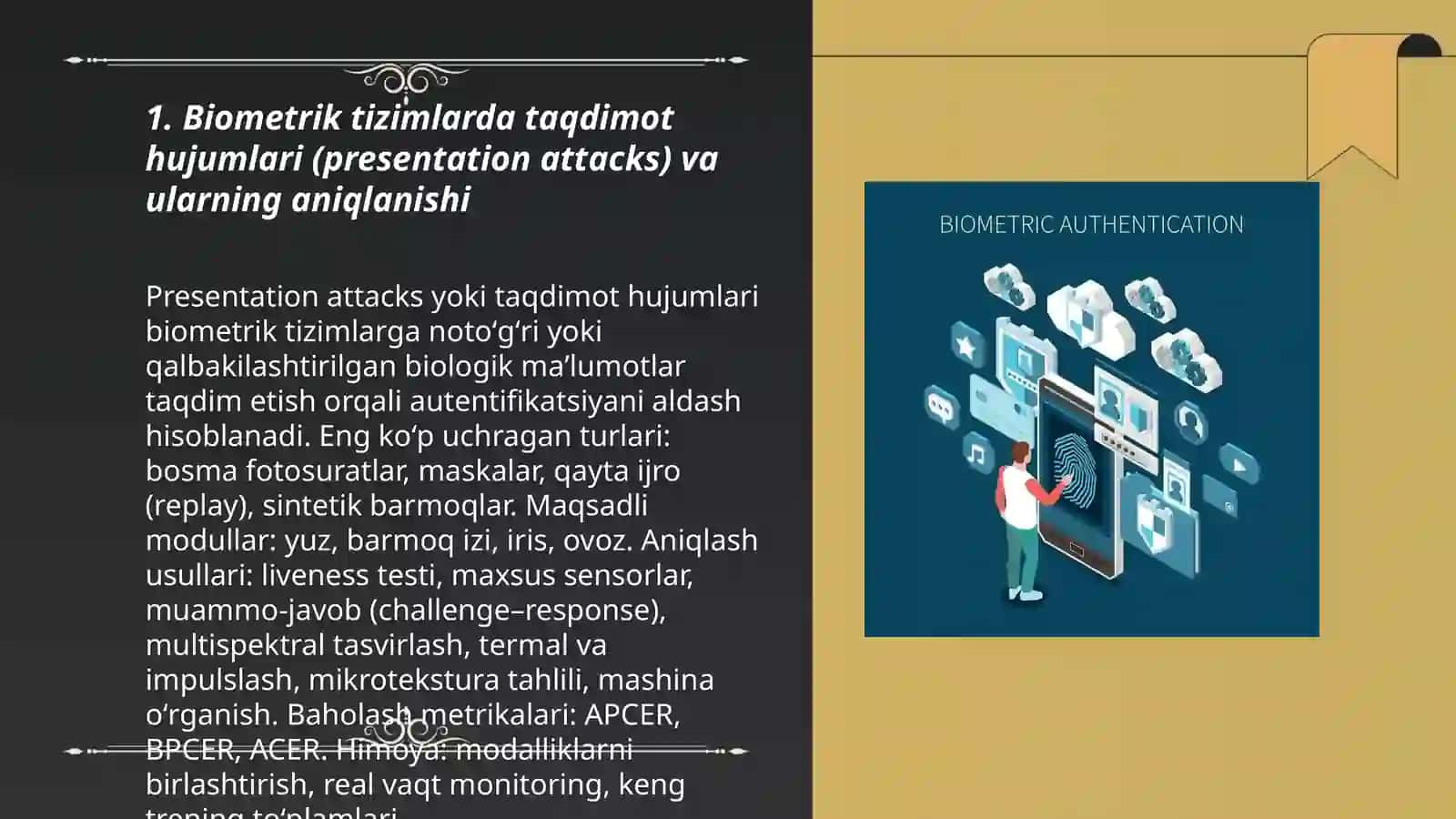 Biometrik autentifikatsiya tizimlarining zaifliklari va himoya mexanizmlari 3