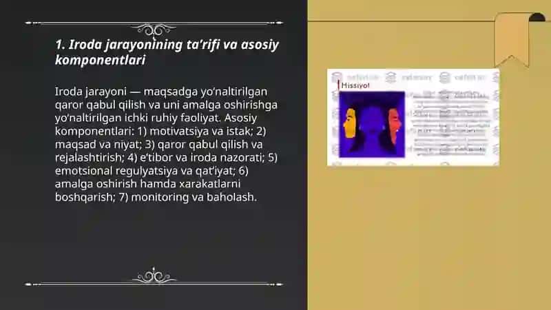 Iroda jarayoni 3